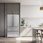 Forno Moena 36-Inch French Door Refrigerator, 19.2 cu.ft, Counter Depth, Ice Maker, Stainless Steel Interior Panel, ENERGY STAR Certified - BonPrix Électroménagers