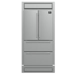 Forno Moena 40-Inch French Door Refrigerator, Stainless Steel, 19.2 cu.ft, Modern Decorative Grill, ENERGY STAR Certified - BonPrix Électroménagers