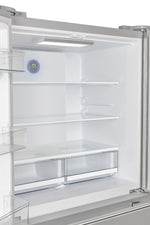 Forno Moena 40-Inch French Door Refrigerator, Stainless Steel, 19.2 cu.ft, Modern Decorative Grill, ENERGY STAR Certified - BonPrix Électroménagers