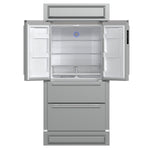 Forno Moena 40-Inch French Door Refrigerator, Stainless Steel, 19.2 cu.ft, Modern Decorative Grill, ENERGY STAR Certified - BonPrix Électroménagers