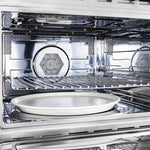 Forno Oliena Espresso White 24-Inch Built-In Microwave and Convection Oven Combo, 1.6 cu.ft, 1750W Convection, 1000W Microwave, Stainless Steel Interior, Glass Touch Controls, Sensor Cooking - BonPrix Électroménagers