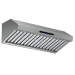 Forno Palazzo 48-Inch Wall Mounted Range Hood, Stainless Steel, Heavy Duty Baffle Filters, Remote Control - BonPrix Électroménagers