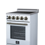 Forno Pallerano 20 Inch Freestanding Electric Range in White, Canada Version, Plug and Cord Included - BonPrix Électroménagers