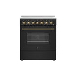Forno Paolo 30-Inch Freestanding Electric Range, Black, 4.38 cu.ft, True Convection Oven, Energy Efficient - BonPrix Électroménagers