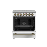 Forno Paolo 30-Inch Freestanding Electric Range, White, 4.38 cu.ft, True Convection Oven, Energy Efficient - BonPrix Électroménagers
