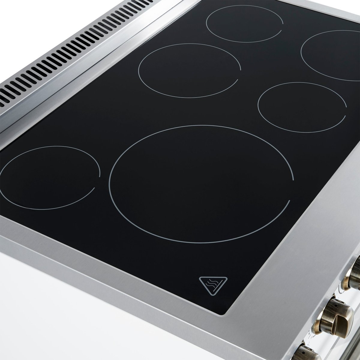 Forno Paolo 36 Inch White Freestanding Electric Range, Stainless Steel, 5.44 cu.ft, True Convection Oven, Energy Efficient - BonPrix Électroménagers