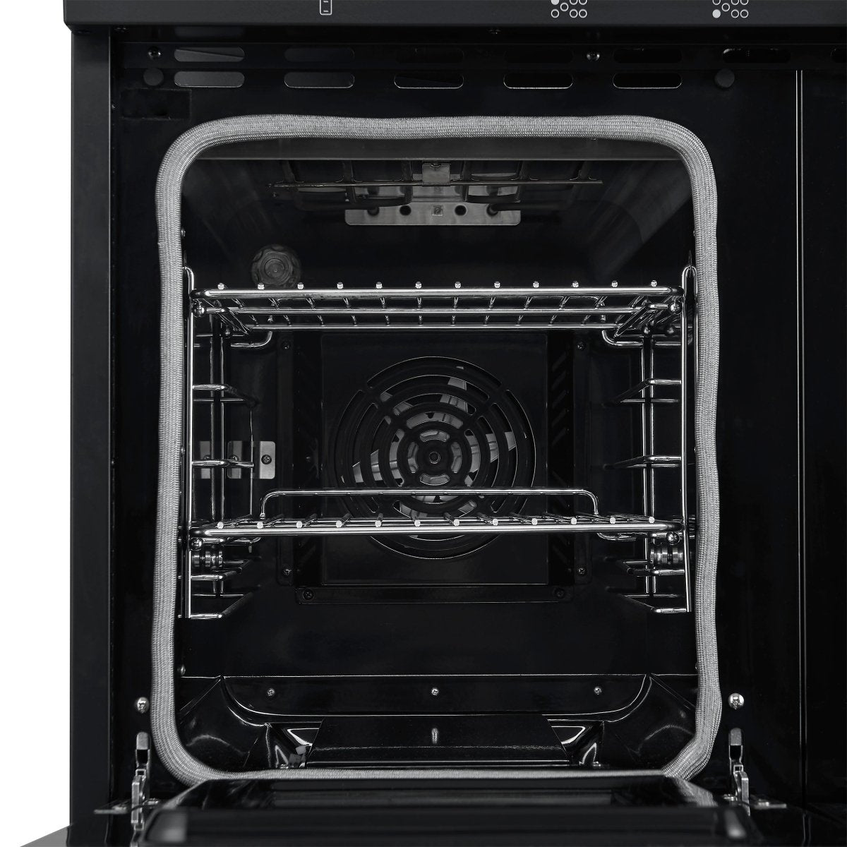 Forno Paolo 48 Inch Freestanding Electric Range in Black with Antique Brass, 6.7 cu.ft, True Convection Oven, Energy Efficient - BonPrix Électroménagers