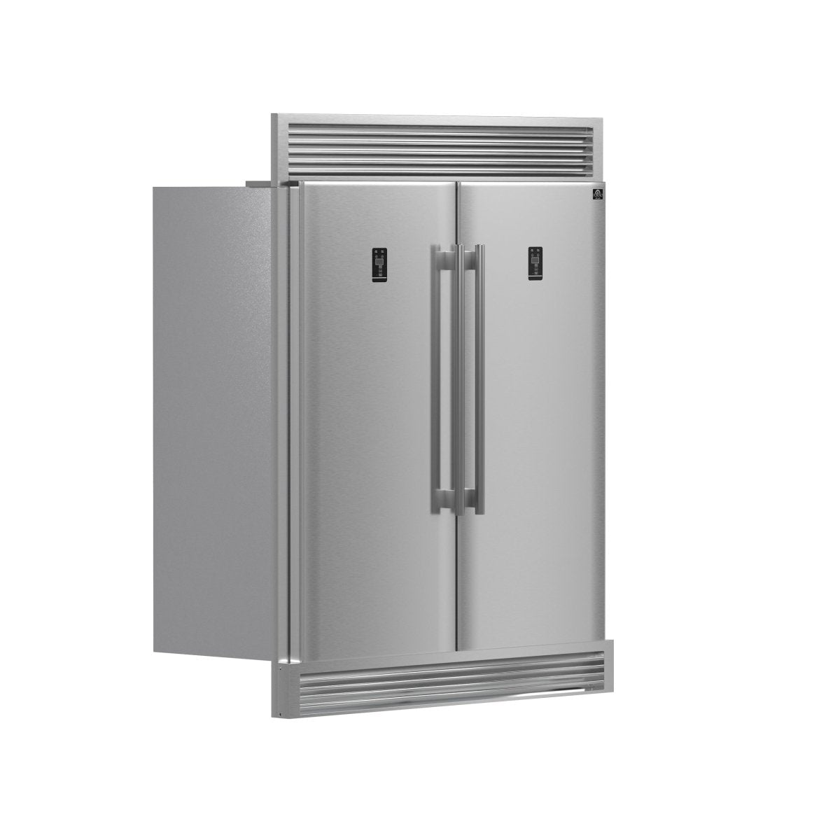 FORNO Premium 2-Piece Kitchen Bundle - Capriasca 48" Stainless Steel Range, Rizzuto 60" W. Dual Combo Convertible Refrigerator - FBDL-019-04CAUS - BonPrix Électroménagers