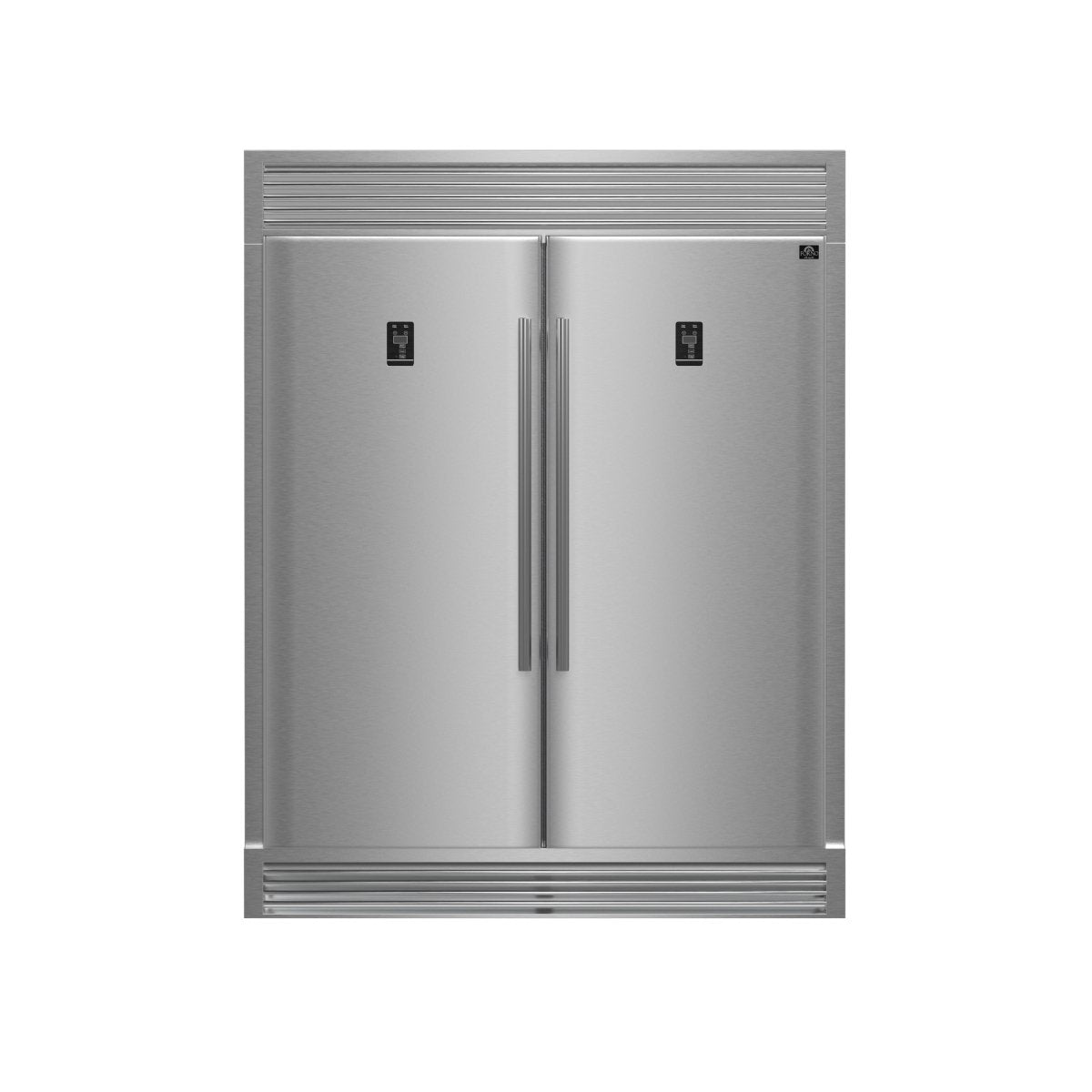 FORNO Premium 2-Piece Kitchen Bundle - Capriasca 48" Stainless Steel Range, Rizzuto 60" W. Dual Combo Convertible Refrigerator - FBDL-019-04CAUS - BonPrix Électroménagers