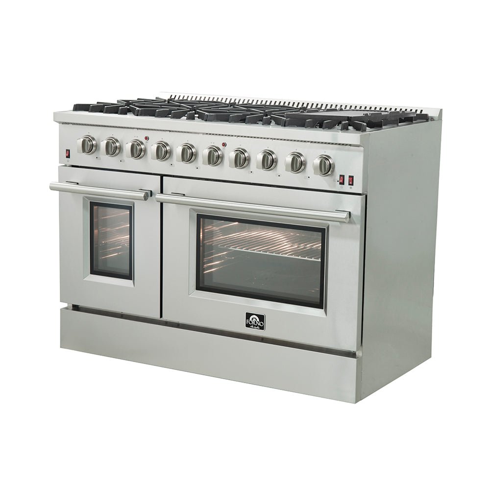 FORNO Premium 2-Piece Kitchen Bundle - Galiano 48" Gas Range, 60" Side-by-Side Refrigerator - FBDL-005-01CAUS - BonPrix Électroménagers