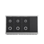 FORNO Premium 2-Piece Kitchen Bundle - Galiano 48" Stainless Steel Gas Range, Forno Maderno 2-28 " Wide Units with Decorative Trim - FBDL-018-03CAUS - BonPrix Électroménagers