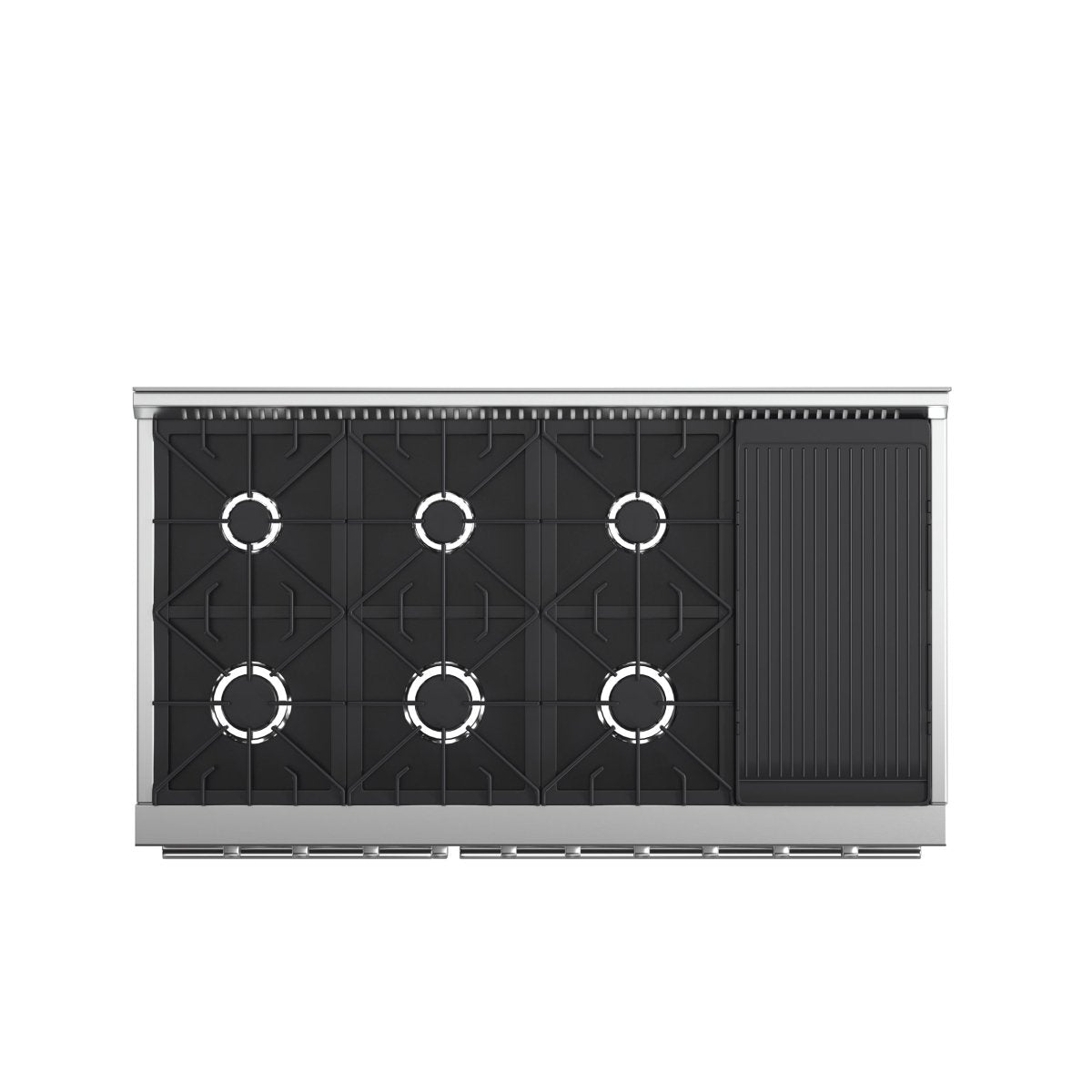 FORNO Premium 2-Piece Kitchen Bundle - Galiano 48" Stainless Steel Gas Range, Forno Maderno 2-28 " Wide Units with Decorative Trim - FBDL-018-03CAUS - BonPrix Électroménagers