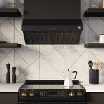 FORNO Premium 2-Piece Kitchen Bundle - Leonardo Espresso 30" Black Range, 30" Black Range Hood - FBDL-002-02CA - BonPrix Électroménagers