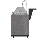 Forno Rimini Outdoor Kitchen 30" BBQ 62,600 BTU, 3 Burners with Sear & Rotisserie, 2.4 cu.ft. Beverage Center, Stainless Steel Sink, Black Cabinets & Gray Sintered Stone Countertop - BonPrix Électroménagers