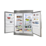 Forno Rizzuto 56-Inch Convertible Refrigerator/Freezer Set, 27.6 cu.ft Total Capacity, Decorative Grill, ENERGY STAR Certified - BonPrix Électroménagers