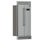 Forno Salerno 37-Inch Built-In Stainless Steel Refrigerator, 15.6 cu.ft, Decorative Grill, ENERGY STAR Certified - BonPrix Électroménagers