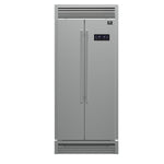 Forno Salerno 37-Inch Built-In Stainless Steel Refrigerator, 15.6 cu.ft, Decorative Grill, ENERGY STAR Certified - BonPrix Électroménagers