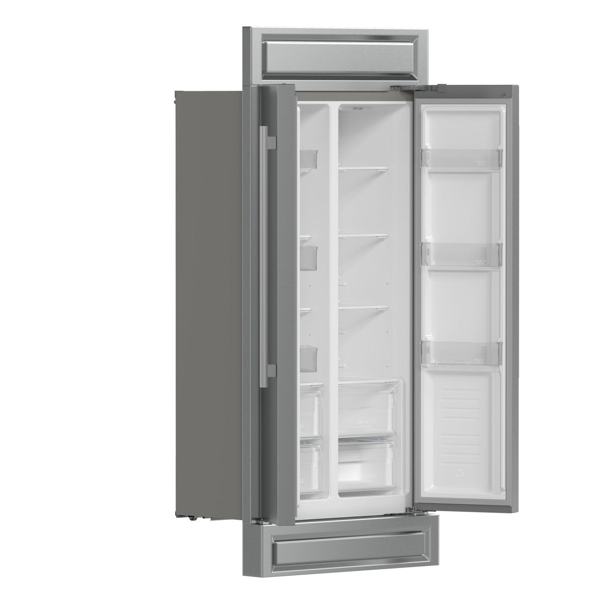 Forno Salerno 37-Inch Built-In Stainless Steel Refrigerator, 15.6 cu.ft, Modern Decorative Grill, ENERGY STAR Certified - BonPrix Électroménagers