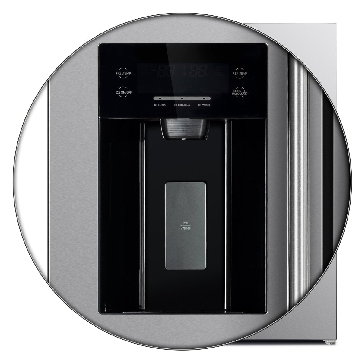 Forno Salerno 40-Inch Built-In Stainless Steel Refrigerator, 20 cu.ft, Decorative Grill, ENERGY STAR Certified - BonPrix Électroménagers