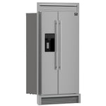 Forno Salerno 40-Inch Built-In Stainless Steel Refrigerator, 20 cu.ft, Decorative Grill, ENERGY STAR Certified - BonPrix Électroménagers