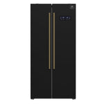 Forno Salerno Espresso 33-Inch Black Side-by-Side Refrigerator, 15.6 Cu. Ft., Energy-Efficient, No Frost, Modern Design - BonPrix Électroménagers