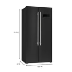 Forno Salerno Espresso 33-Inch Black Side-by-Side Refrigerator, 15.6 Cu. Ft., Energy-Efficient, No Frost, Modern Design - BonPrix Électroménagers