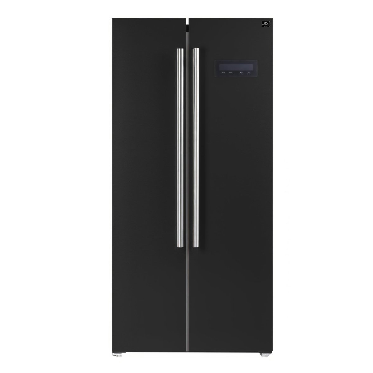 Forno Salerno Espresso 33-Inch Black Side-by-Side Refrigerator, 15.6 Cu. Ft., Energy-Efficient, No Frost, Modern Design - BonPrix Électroménagers