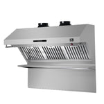 Forno Savona 48-Inch Wall Mount Range Hood, Baffle Filters, Backsplash Included - BonPrix Électroménagers