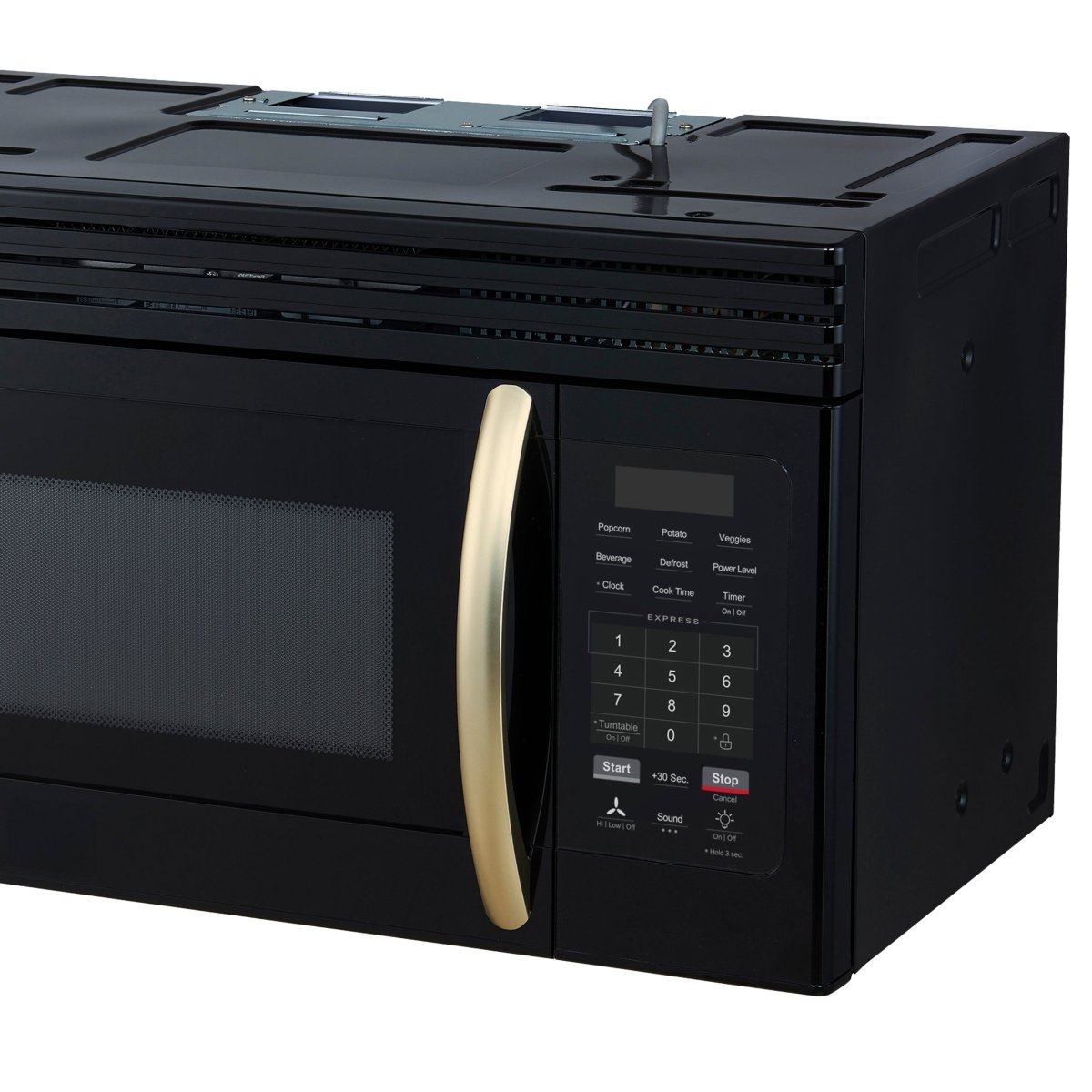 Forno Scalo 30-Inch Over the Range Microwave, Black – 1.6 cu.ft, 300 CFM Vent, Touch Control, LED Light - BonPrix Électroménagers