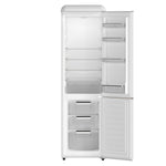 Forno Storico 22-Inch Retro bottom freezer Fridge in White, 9 cu.ft, copper-tone handle - BonPrix Électroménagers