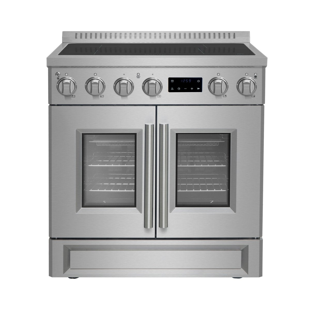 Forno Torino 30 Inch French Door Induction Range with Air Fryer and True Convection Oven - BonPrix Électroménagers
