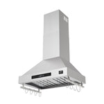 Forno Venezia 30 Inch Wall-Mounted Range Hood with Touch Controls and Baffle Filters - BonPrix Électroménagers
