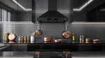 Forno Venezia 36 Inch Wall-Mounted Range Hood in Black with Touch Controls and Baffle Filters - BonPrix Électroménagers