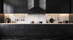 Forno Venezia 36 Inch Wall-Mounted Range Hood in Black with Touch Controls and Baffle Filters - BonPrix Électroménagers