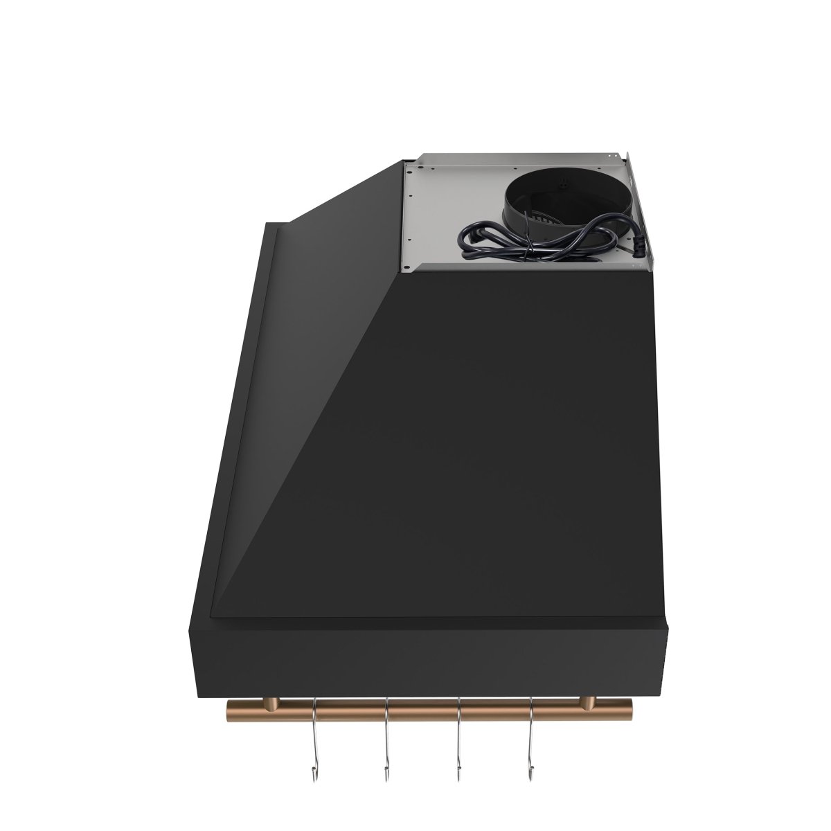 Forno Venezia 36 Inch Wall-Mounted Range Hood in Black with Touch Controls and Baffle Filters - BonPrix Électroménagers