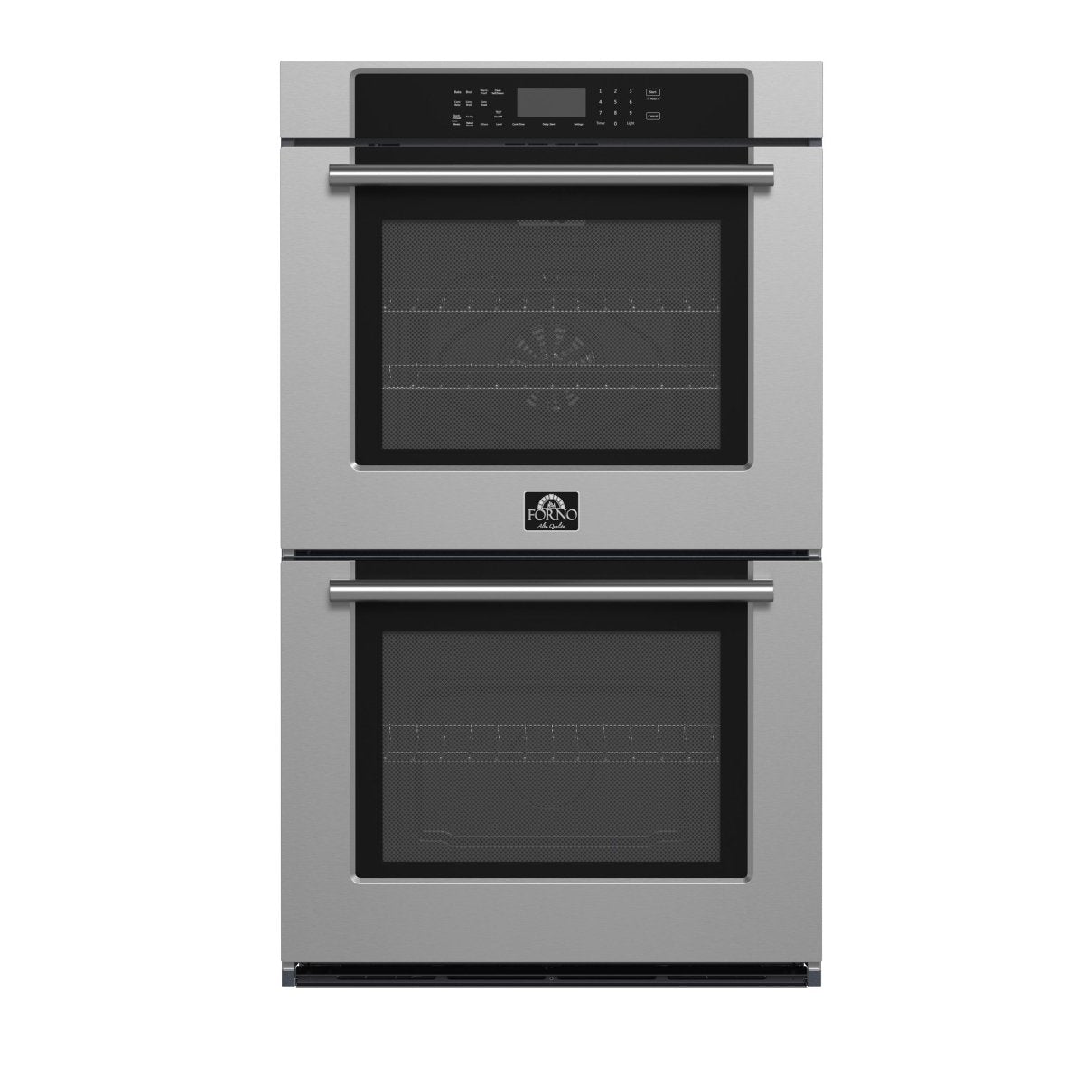 Forno Villarosa 30-Inch Built-In Double Wall Oven, Stainless Steel, Convection Cooking, Touch Control Panel, Self-Cleaning Function - BonPrix Électroménagers