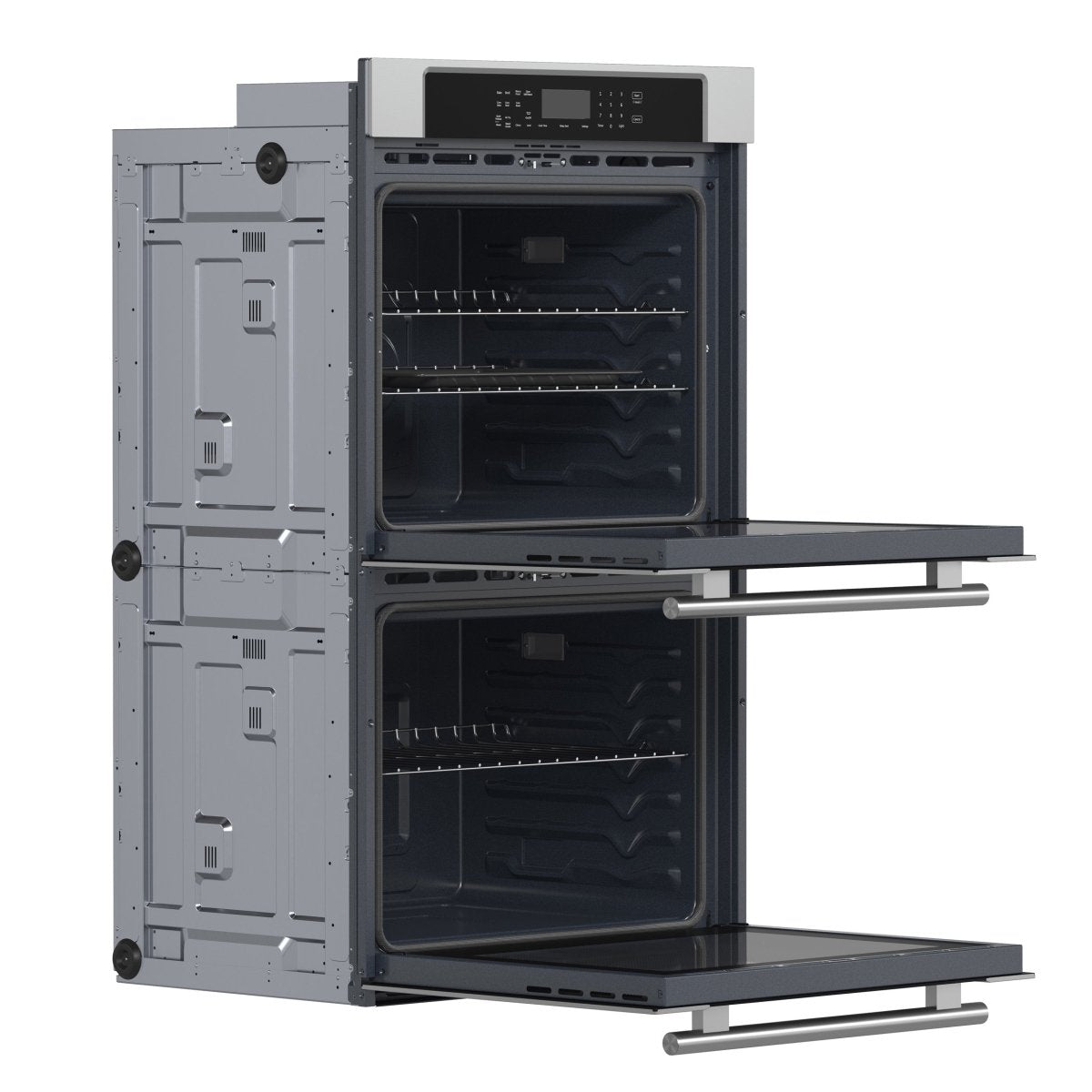 Forno Villarosa 30-Inch Built-In Double Wall Oven, Stainless Steel, Convection Cooking, Touch Control Panel, Self-Cleaning Function - BonPrix Électroménagers
