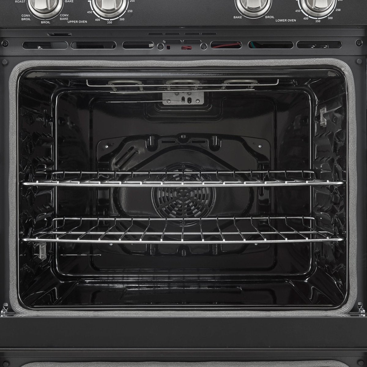 Forno Vomero 30-Inch Double Wall Oven, Black, 10 cu.ft Total Capacity, 7100W Convection, Mechanical Controls, Manuel Steam Clean - BonPrix Électroménagers
