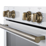 Forno Vomero 30-Inch Double Wall Oven, White, 10 cu.ft Total Capacity, 7100W Convection, Mechanical Controls, Manuel Steam Clean - BonPrix Électroménagers