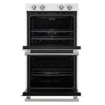 Forno Vomero 30-Inch Double Wall Oven, White, 10 cu.ft Total Capacity, 7100W Convection, Mechanical Controls, Manuel Steam Clean - BonPrix Électroménagers