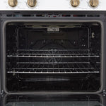 Forno Vomero 30-Inch Double Wall Oven, White, 10 cu.ft Total Capacity, 7100W Convection, Mechanical Controls, Manuel Steam Clean - BonPrix Électroménagers