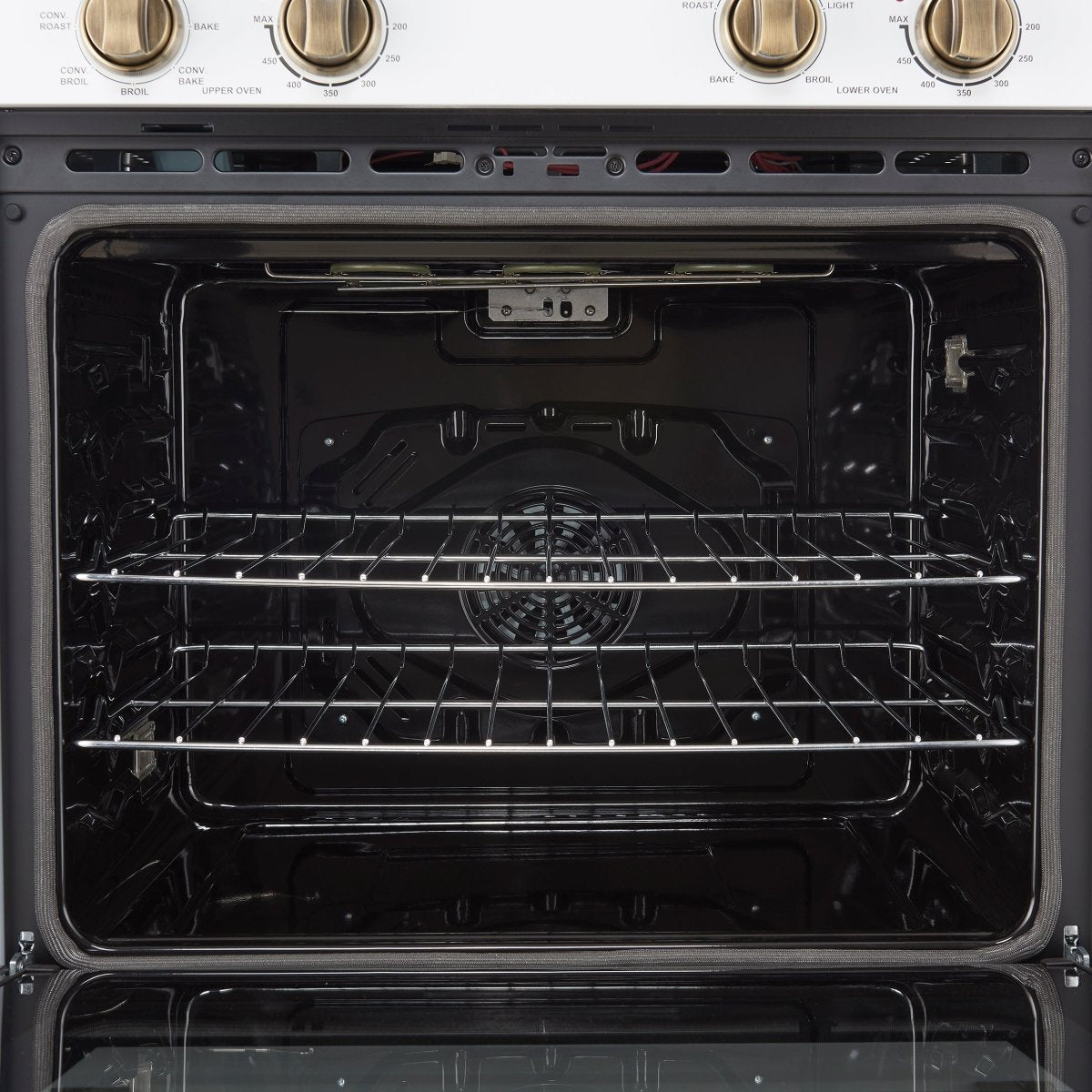 Forno Vomero 30-Inch Double Wall Oven, White, 10 cu.ft Total Capacity, 7100W Convection, Mechanical Controls, Manuel Steam Clean - BonPrix Électroménagers