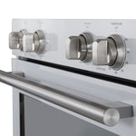 Forno Vomero 30-Inch Double Wall Oven, White, 10 cu.ft Total Capacity, 7100W Convection, Mechanical Controls, Manuel Steam Clean - BonPrix Électroménagers