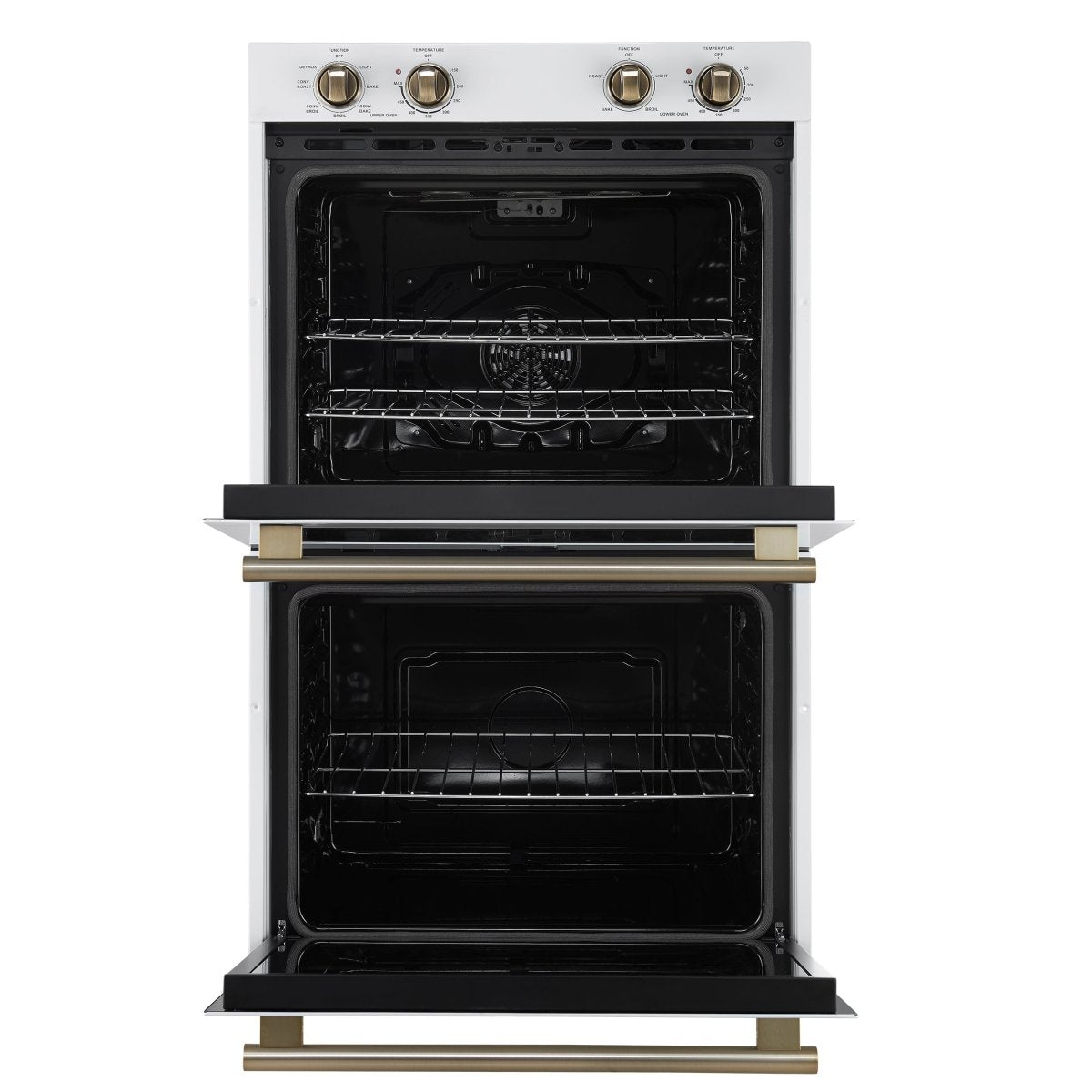 Forno Vomero 30-Inch Double Wall Oven, White, 10 cu.ft Total Capacity, 7100W Convection, Mechanical Controls, Manuel Steam Clean - BonPrix Électroménagers