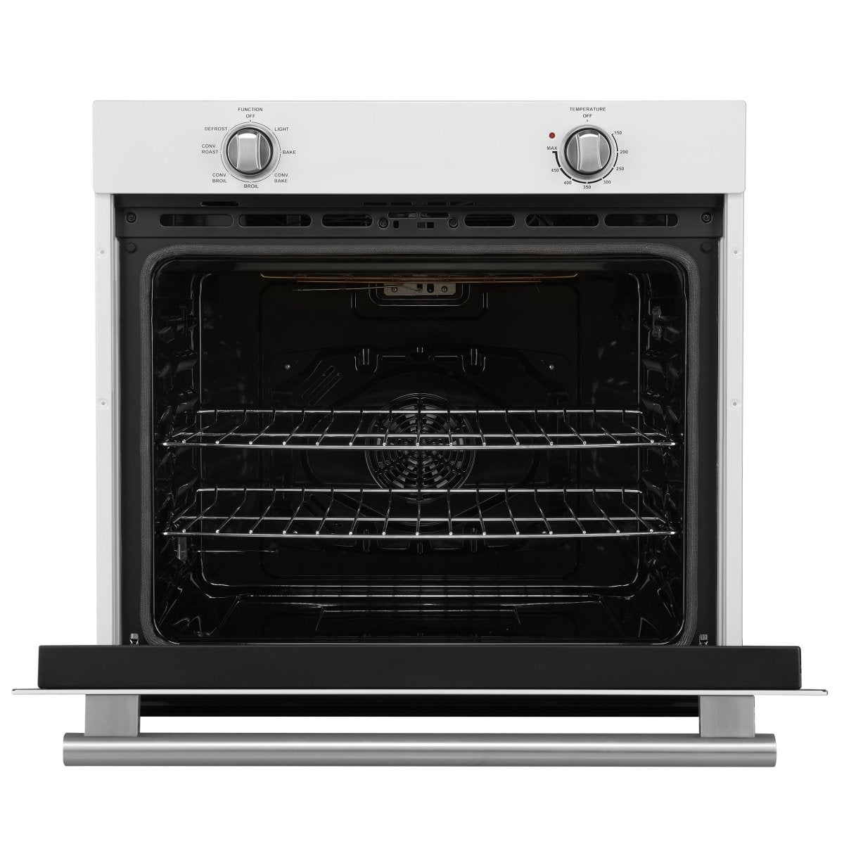 Forno Vomero 30-Inch Wall Oven, White, 5 cu.ft Capacity, 3550 Watts Convection, Mechanical Controls, Manuel Steam Clean - BonPrix Électroménagers