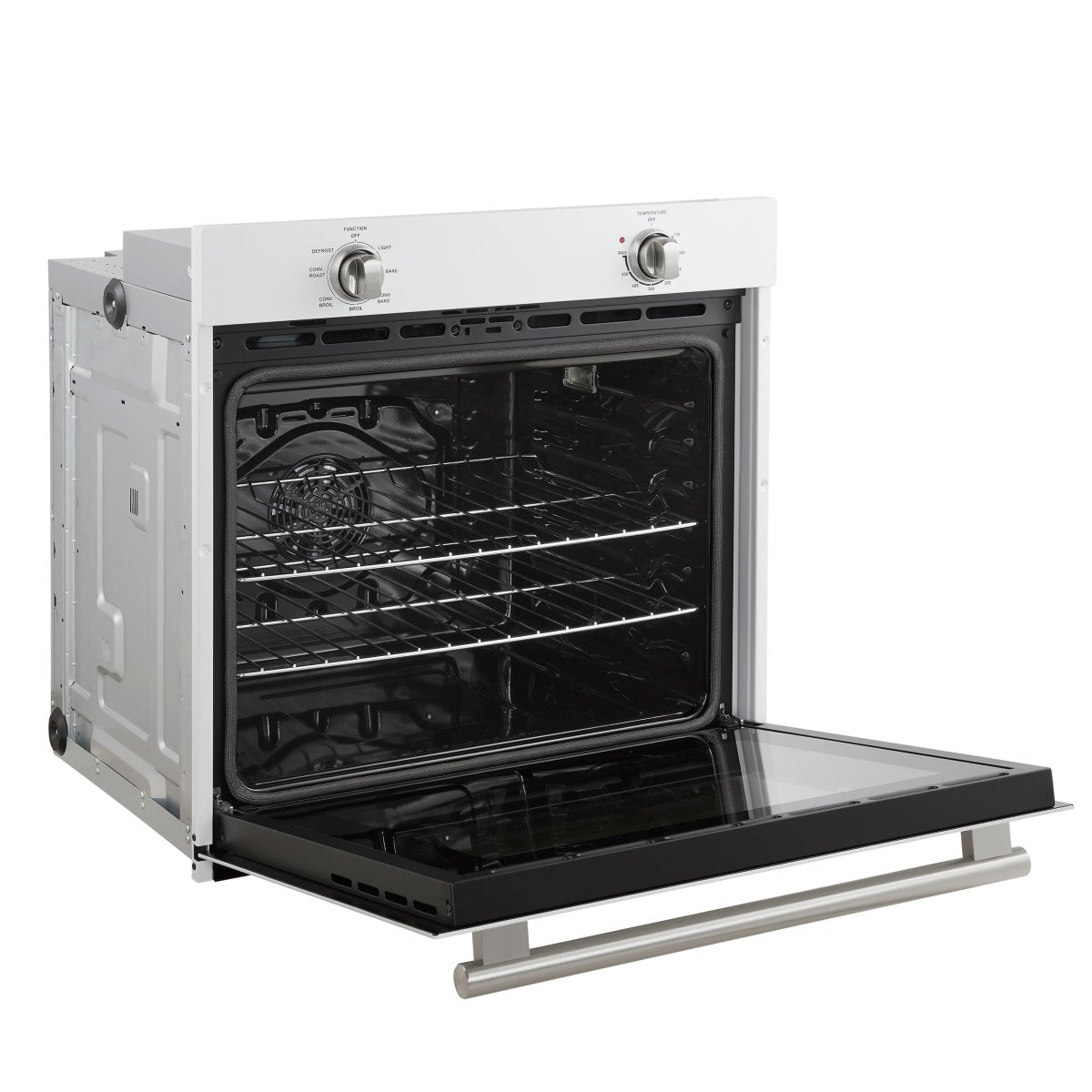 Forno Vomero 30-Inch Wall Oven, White, 5 cu.ft Capacity, 3550 Watts Convection, Mechanical Controls, Manuel Steam Clean - BonPrix Électroménagers