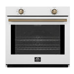 Forno Vomero 30-Inch Wall Oven, White, 5 cu.ft Capacity, 3550 Watts Convection, Mechanical Controls, Manuel Steam Clean - BonPrix Électroménagers