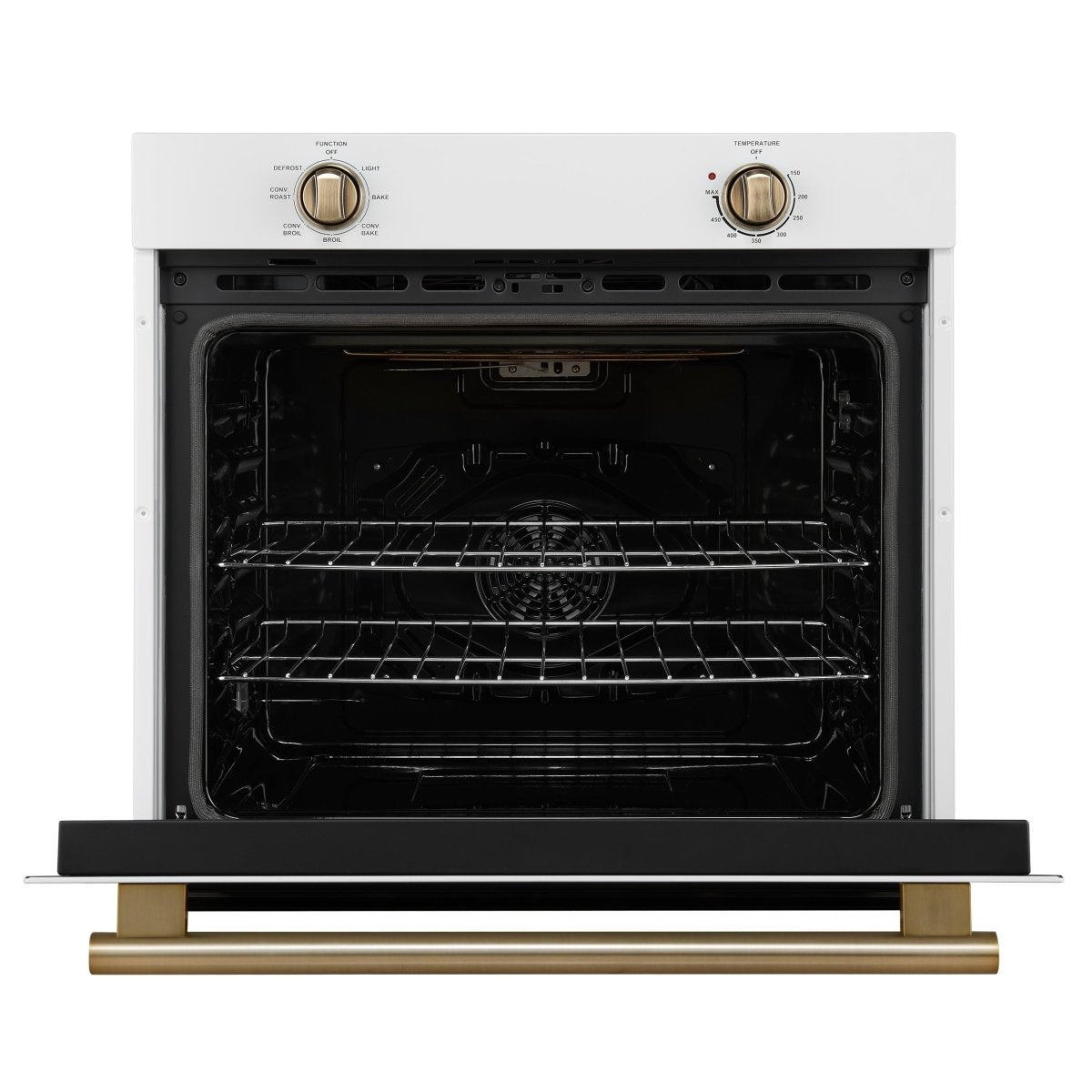 Forno Vomero 30-Inch Wall Oven, White, 5 cu.ft Capacity, 3550 Watts Convection, Mechanical Controls, Manuel Steam Clean - BonPrix Électroménagers