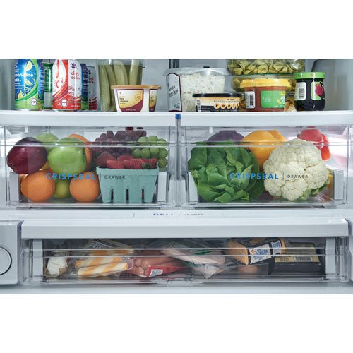 FRFS2823AD - REFRIGERATORS - Frigidaire - French 3 - Door - Black Stainless - Open Box - BonPrix Électroménagers
