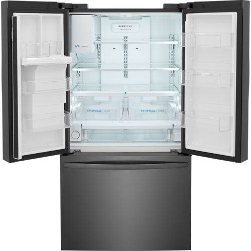 FRFS2823AD - REFRIGERATORS - Frigidaire - French 3 - Door - Black Stainless - Open Box - BonPrix Électroménagers
